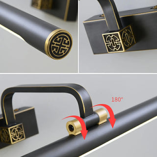 Rotating Modish Gold Linear Metal Vanity Bathroom Light Zawala Image - 9