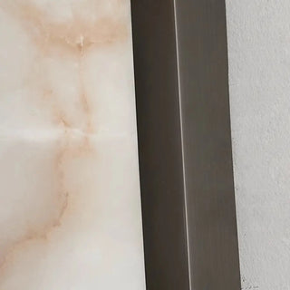 Modern Black Cylinder Alabaster LED Wall Sconce Zawala Image - 7
