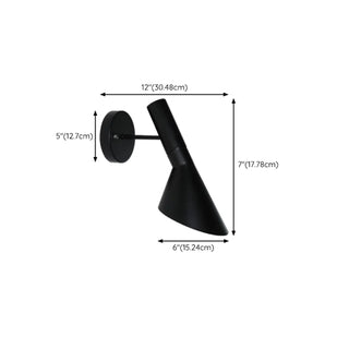 Modish Wood Color and Cone Metal Bedside Wall Sconce Zawala Image - 19