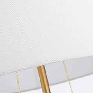 Contemporary Rectangular White Alabaster Fabric Table Lamp Zawala Image - 5