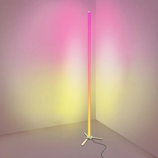 Modish White Linear LED Gradient Metal Floor Lamp Zawala Image - 1