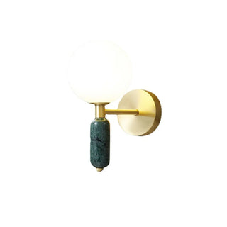 Bedroom White Frosted Glass Globe LED Wall Sconces Zawala Image - 5