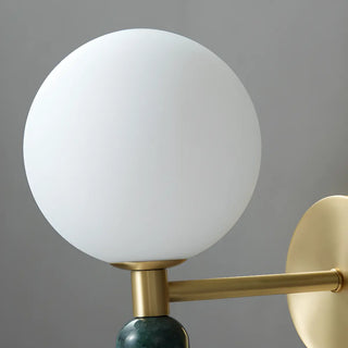 Bedroom White Frosted Glass Globe LED Wall Sconces Zawala Image - 8