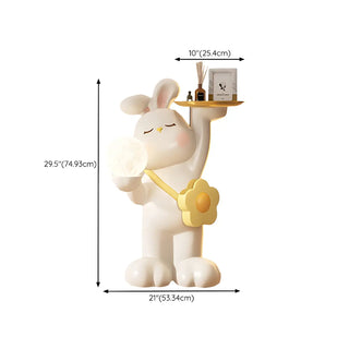 ZOWALA - Moon Tray Rabbit Floor Lamp #size