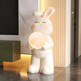 ZOWALA - Moon Tray Rabbit Floor Lamp Image - 2