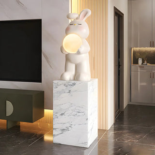 ZOWALA - Moon Tray Rabbit Floor Lamp Image - 5