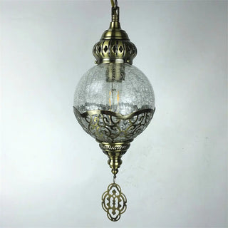 Moroccan Bronze Globe Lantern Restaurant Pendant Light Zawala Image - 11