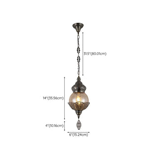 Moroccan Bronze Globe Lantern Restaurant Pendant Light Zawala #size