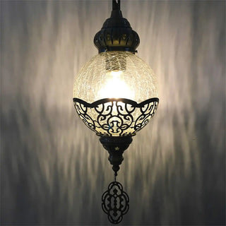 Moroccan Bronze Globe Lantern Restaurant Pendant Light Zawala Image - 4