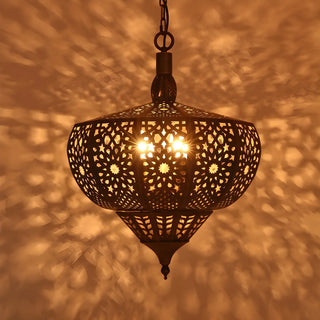 ZOWALA - Bronze Moroccan Restaurant Lantern Pendant Chandelier Image - 3