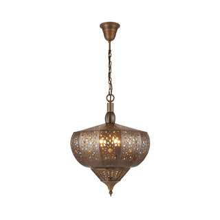 ZOWALA - Bronze Moroccan Restaurant Lantern Pendant Chandelier Image - 4