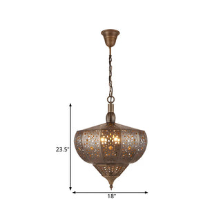 ZOWALA - Bronze Moroccan Restaurant Lantern Pendant Chandelier #size