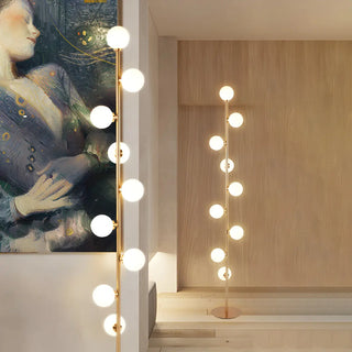 ZOWALA - Multi-Light Glass Globe Gold Floor Lamp Image - 1
