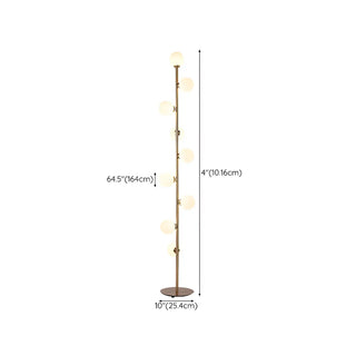 ZOWALA - Multi-Light Glass Globe Gold Floor Lamp #size