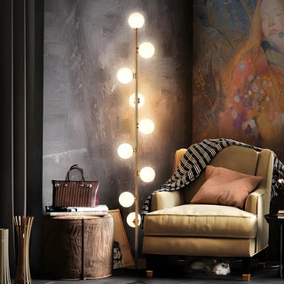 ZOWALA - Multi-Light Glass Globe Gold Floor Lamp Image - 4