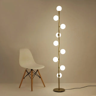 ZOWALA - Multi-Light Glass Globe Gold Floor Lamp Image - 5