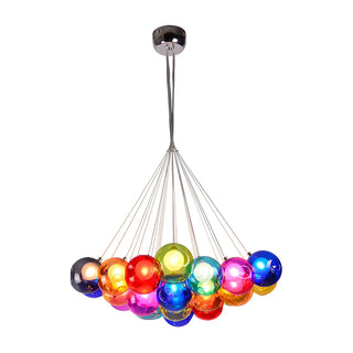 Multicolor Glass Bubble Dining Room Haning Chandelier Zawala Image - 10