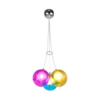Multicolor Glass Bubble Dining Room Haning Chandelier Zawala Image - 14
