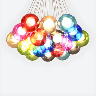 Multicolor Glass Bubble Dining Room Haning Chandelier Zawala Image - 18