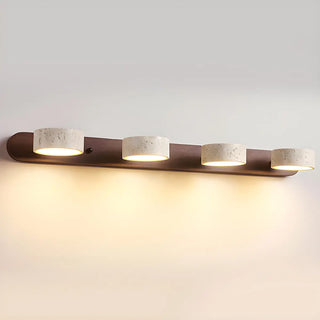 Modern Stone Circular Multi-Light LED Vanity Light Zawala Image - 11
