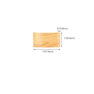 Natural Outdoor Wood Rectangular Up Down Wall Sconce Image - 14