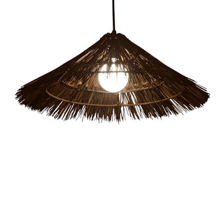 ZOWALA - Oriental Cone Rattan Dining Room Wood Pendant Light Image - 10