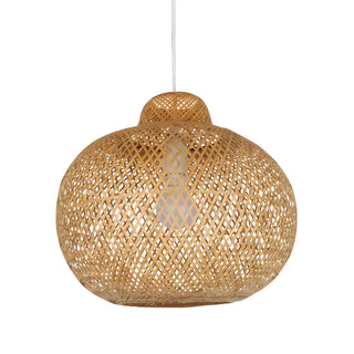 Natural Woven Rattan Globe Lantern Restaurant Pendant Light Zawala Image - 4