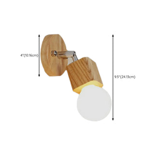 ZOWALA - Rustic Wooden Geometric 3-Light Vanity Sconce Light #size