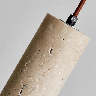 ZOWALA - Classic Natural Stone Cylinder Pendant Light Bedroom Image - 11