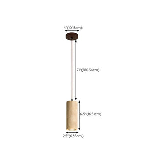 ZOWALA - Classic Natural Stone Cylinder Pendant Light Bedroom #size