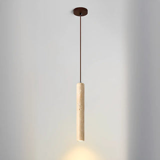 ZOWALA - Classic Natural Stone Cylinder Pendant Light Bedroom Image - 6