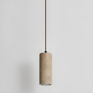 ZOWALA - Classic Natural Stone Cylinder Pendant Light Bedroom Image - 8