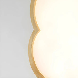 Natural Wooden Flower-Shaped Flush Mount Ceiling Light Zawala Image - 13