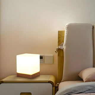Creative House Shape White Glass Bedroom Table Lamp Zawala Image - 3