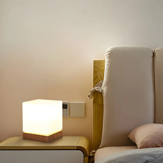 Creative House Shape White Glass Bedroom Table Lamp Zawala Image - 4