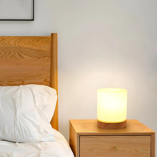 Creative House Shape White Glass Bedroom Table Lamp Zawala Image - 6