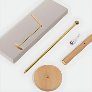 Minimalist Wooden Linear Adjustable LED Table Lamp Zawala Image - 11