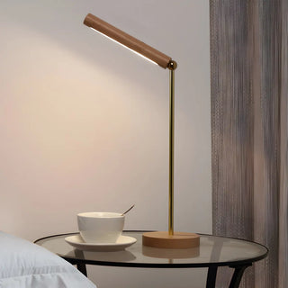 Minimalist Wooden Linear Adjustable LED Table Lamp Zawala Image - 2