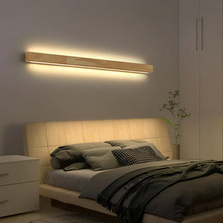 ZOWALA - Natural Wood Living Room Up Down Wall Vanity Light Image - 1