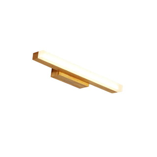 ZOWALA - Natural Wood Rectangular LED Bathroom Vanity Light Image - 11