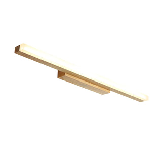 ZOWALA - Natural Wood Rectangular LED Bathroom Vanity Light Image - 16