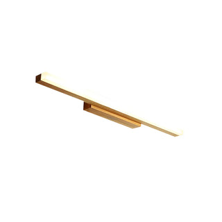 ZOWALA - Natural Wood Rectangular LED Bathroom Vanity Light Image - 17