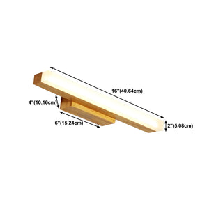 ZOWALA - Natural Wood Rectangular LED Bathroom Vanity Light Image - 20
