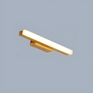 ZOWALA - Natural Wood Rectangular LED Bathroom Vanity Light Image - 5