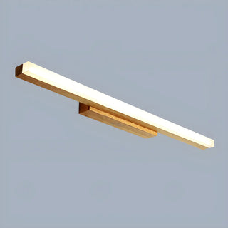 ZOWALA - Natural Wood Rectangular LED Bathroom Vanity Light Image - 7