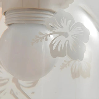 ZOWALA - Elegant Dining Room Floral Clear Glass Dome Pendant Light Image - 14
