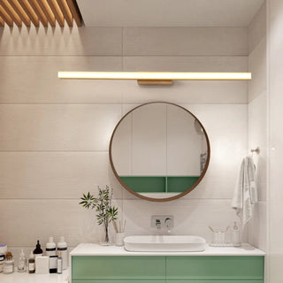 ZOWALA - Simple Rectangular Wooden LED Bathroom Vanity Light Image - 1
