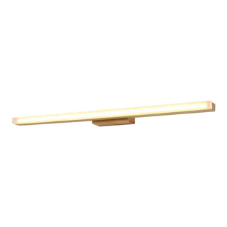ZOWALA - Simple Rectangular Wooden LED Bathroom Vanity Light Image - 17