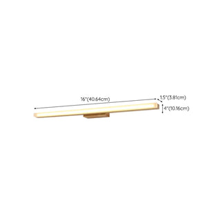ZOWALA - Simple Rectangular Wooden LED Bathroom Vanity Light #size