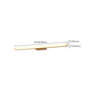 ZOWALA - Simple Rectangular Wooden LED Bathroom Vanity Light Image - 19